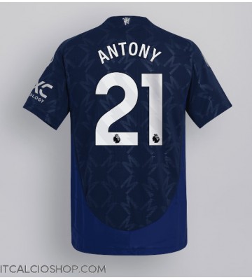 Manchester United Antony #21 Seconda Maglia 2024-25 Manica Corta